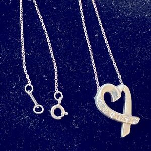 Tiffany and Co sterling silver Paloma Picasso heart necklace